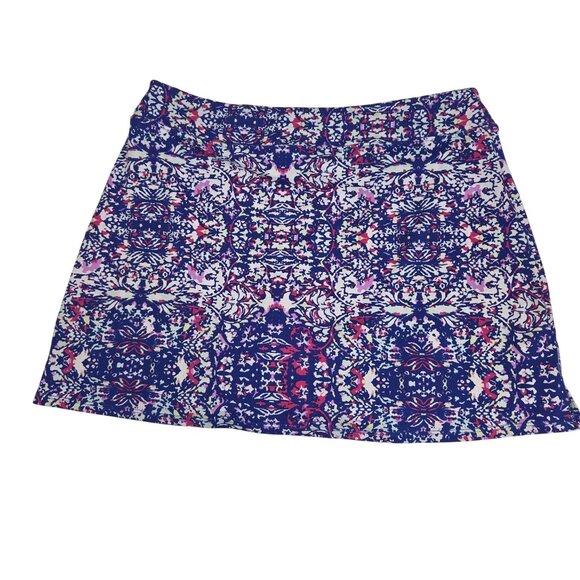 Tranquility By Colorado Clothing Womens Blue Patterned Skort Size M Polyester/Sp - Picture 2 of 7